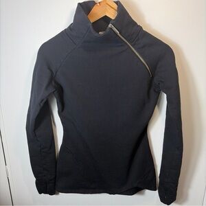 MARCELLA Asymmetrical Zip Mock Neck Small